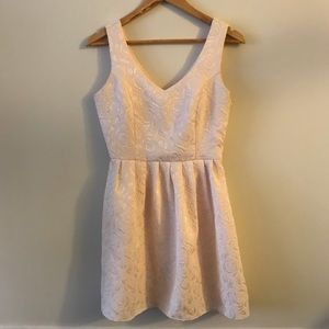 Francesca’s Dress with Textured Roses in Ivory